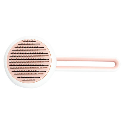 Eyelash extension tool with rose gold and white design on a white background
