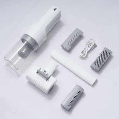 Set of electronic components and accessories on a white background