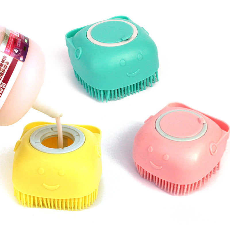 Three colorful silicone cup holders with smiley faces on a white background.