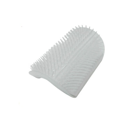 White plastic comb on a white background