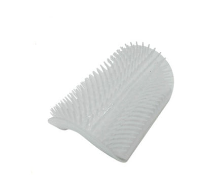 White plastic comb on a white background
