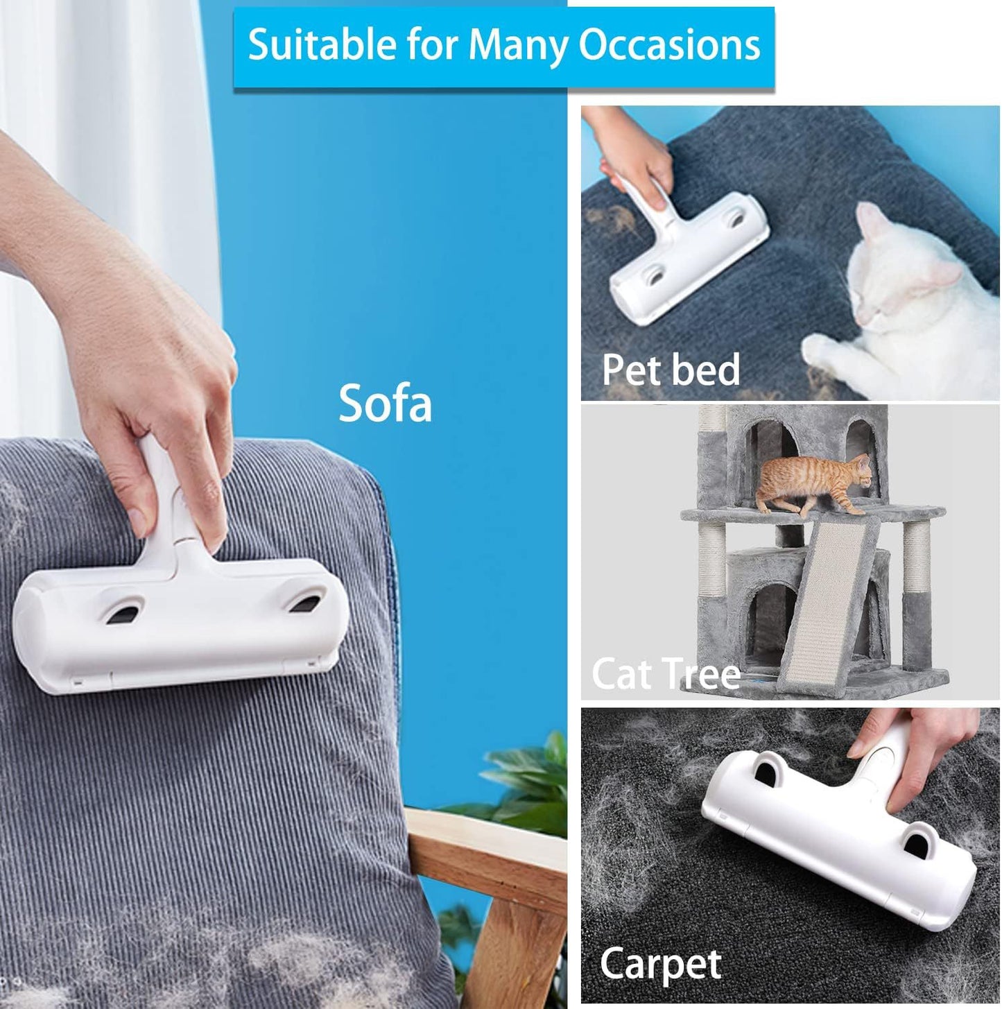 Reusable Pet Hair Remover Roller for Sofa Cleaning